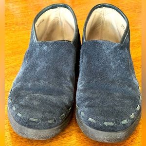 Rare Vintage Suede Bally of Switzerland Shoes Black Slip On Size US W 8 M 6